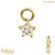 belong 14ct Solid Gold 5 Point CZ Jewelled Star Charm - SKU 40452