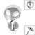 Titanium Internally Threaded Labrets 1.2mm - Titanium Alien - SKU 40490