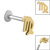 Titanium Internally Threaded Labrets 1.2mm - Gold Plated Steel Zodiac Signs - SKU 40642