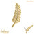 belong 14ct Solid Gold Threadless (Bend fit) Feather With 14k Solid Gold Threadless Labret / 1.2mm, 8mm - alternative image