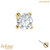 belong 14ct Solid Gold Threadless (Bend fit) Claw Set Round CZ Jewel 2.5mm With FREE Titanium Threadless Labret / 0.8mm, 6mm / Crystal Clear - alternative image
