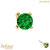 belong 14ct Solid Gold Threadless (Bend fit) Claw Set Round CZ Jewel 2.5mm With FREE Titanium Threadless Labret / 1.0mm, 8mm / Emerald Green - alternative image