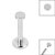 Titanium Internally Threaded Labrets 1.2mm - Titanium Disk - SKU 41767