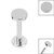 Titanium Internally Threaded Labrets 1.2mm - Titanium Disk - SKU 41769