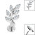 Titanium Internally Threaded Labrets 1.2mm - Titanium Claw Set Jewelled Vine - SKU 41784