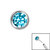 Titanium Threadless (Bend fit) Bezel Set Jewelled Balls - SKU 41833