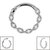 Steel Paris Milgrain Jewelled Hinged Clicker Ring - SKU 42019