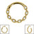 Steel Paris Milgrain Jewelled Hinged Clicker Ring - SKU 42020