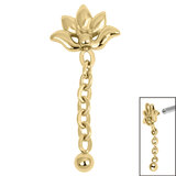 Steel Lotus Flower Chain Drop for Internal Thread Shafts in 1.2mm - SKU 42055