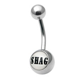 Steel Logo Belly Bars - Words Shag