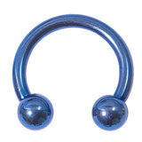 Titanium Circular Barbells (CBB) (Horseshoes) 1.2mm 1.2mm, 8mm, 3mm, Blue