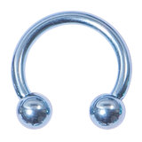Titanium Circular Barbells (CBB) (Horseshoes) 1.2mm 1.6mm 1.6mm, 10mm, (4mm), Ice Blue
