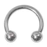 Titanium Circular Barbells (CBB) (Horseshoes) 1.2mm 1.6mm 1.6mm, 10mm, (4mm), Mirror Polish
