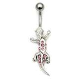 Belly Bar - Gecko (PT219) pink / 10mm (Standard)