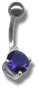 Belly Bar - Various Styles sapphire / PT46