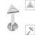 Titanium Internally Threaded Labrets 1.2mm - Titanium Pyramid Triangle - SKU 46860