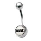 Steel Logo Belly Bars - Words W*nk