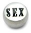 Steel Logo Balls - Words Sex (on White)