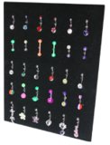Display Boards DB2. Width:175mm Height:225mm. Holds 42 pieces. Jewellery not included. Black.