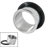 Steel Rim Eyelet Flesh Tunnel (Top Hat Tunnel) - SKU 510