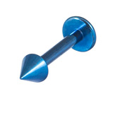 Titanium Coned Labrets 1.2mm 1.2mm, 8mm, Blue