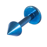 Titanium Coned Labrets 1.6mm 1.6mm, 8mm, Blue