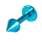 Titanium Coned Labrets 1.6mm 1.6mm, 8mm, Turquoise
