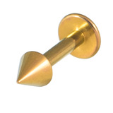 Titanium Coned Labrets 1.6mm 1.6mm, 8mm, Gold