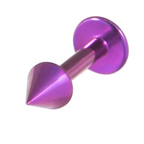 Titanium Coned Labrets 1.6mm 1.6mm, 10mm, Purple