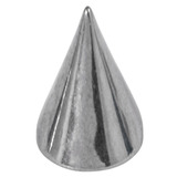 Titanium Threaded Cones 1.6mm 1.6mm, 4mm base, 6mm height. Single Cone, Mirror Polish