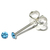 Silver Crystal Studs ST1 - ST2 - ST3 - ST8 - ST9 ST1, 1.5mm, 1 Pair Light Blue - alternative image