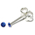 Silver Crystal Studs ST1 - ST2 - ST3 - ST8 - ST9 ST1, 1.5mm, 1 Pair Sapphire Blue - alternative image