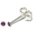 Silver Crystal Studs ST1 - ST2 - ST3 - ST8 - ST9 ST1, 1.5mm, 1 Pair Purple - alternative image