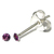 Silver Crystal Studs ST1 - ST2 - ST3 - ST8 - ST9 ST2, 2mm, 1 Pair Purple - alternative image