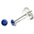 Silver Crystal Studs ST1 - ST2 - ST3 - ST8 - ST9 ST3, 2.5mm, 1 Pair Sapphire Blue - alternative image