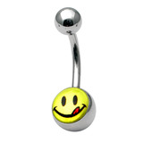 Steel Logo Belly Bars - Pictures 1.6mm, 10mm, Cheeky