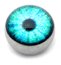 Steel Logo Balls - Pictures 1.6mm, 6mm, Cyber Eyes (Blue)