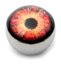 Steel Logo Balls - Pictures 1.6mm, 6mm, Cyber Eyes (Orange)