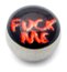 Steel Logo Balls - Words F*ck Me (Red on Black)