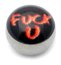 Steel Logo Balls - Words F*ck U (Red on Black)