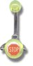 Acrylic Spin Belly Bars Green / Stop-Go