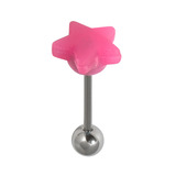 Steel Barbell with Silicone Cover - Star - SKU 5607