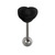 Steel Barbell with Silicone Cover - Heart - SKU 5617