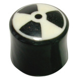 Organic Horn Plug with Radioactive design - SKU 5659