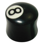 Organic Horn Plug with 8 Ball design - SKU 5682
