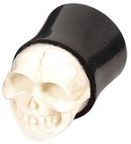Organic Horn Plug with Skull (HP3) - SKU 5709