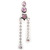 Belly Bar - Reverse Star and Moon Jewelled Dangly (XA67) - SKU 5849