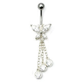 Belly Bar - Butterfly (XA86) clear / 10mm (Standard)