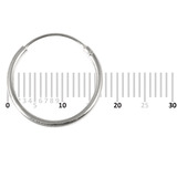 Sterling Silver Hoops - Earrings H1-H20 H4b:- Piercing Gauge 0.6mm. Perceived Gauge 1.6mm. Internal Diameter 15mm. (1 PAIR)