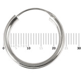 Sterling Silver Hoops - Earrings H1-H20 H18:- Piercing Gauge 0.8mm. Perceived Gauge 3.0mm. Internal Diameter 19.5mm. (1 PAIR)